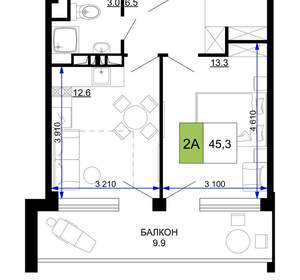 2-к квартира, вторичка, 45м2, 2/9 этаж