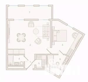 1-к квартира, вторичка, 77м2, 5/6 этаж