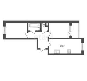 3-к квартира, вторичка, 68м2, 1/18 этаж