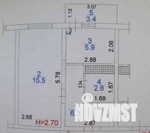1-к квартира, вторичка, 34м2, 4/7 этаж