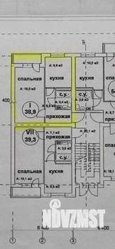 1-к квартира, вторичка, 39м2, 1/3 этаж