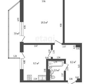 1-к квартира, вторичка, 41м2, 2/4 этаж