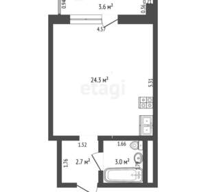 Студия квартира, вторичка, 30м2, 17/20 этаж