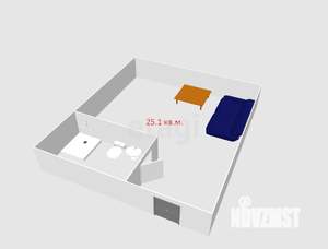 Студия квартира, вторичка, 25м2, 1/13 этаж