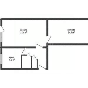 2-к квартира, вторичка, 47м2, 1/5 этаж