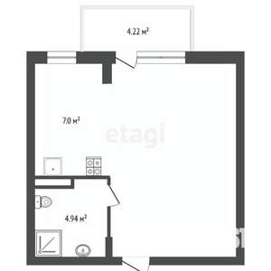 1-к квартира, вторичка, 40м2, 5/7 этаж