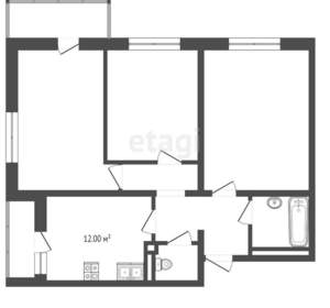 3-к квартира, вторичка, 75м2, 6/10 этаж