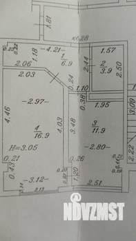 1-к квартира, вторичка, 40м2, 3/3 этаж
