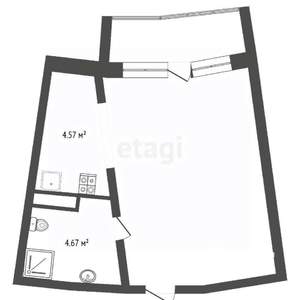 Студия квартира, вторичка, 30м2, 7/7 этаж
