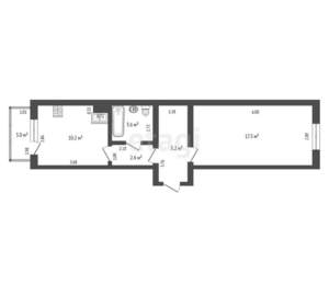 1-к квартира, вторичка, 39м2, 3/4 этаж