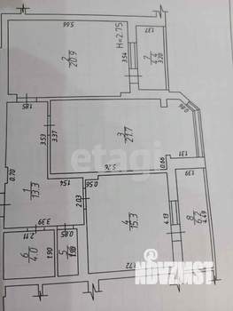 2-к квартира, вторичка, 88м2, 10/13 этаж