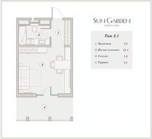 Студия квартира, вторичка, 40м2, 4/7 этаж