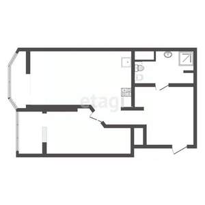 1-к квартира, вторичка, 40м2, 9/9 этаж