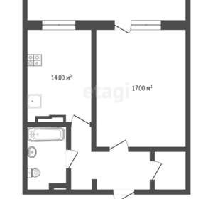 1-к квартира, вторичка, 48м2, 9/9 этаж