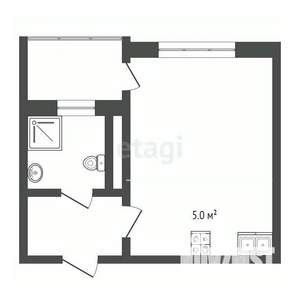 Студия квартира, вторичка, 24м2, 7/7 этаж