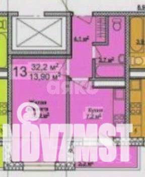 1-к квартира, вторичка, 32м2, 9/9 этаж