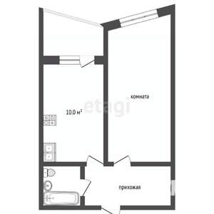 1-к квартира, вторичка, 40м2, 17/17 этаж