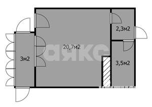 Студия квартира, вторичка, 30м2, 9/21 этаж