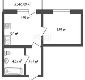 1-к квартира, вторичка, 30м2, 6/16 этаж