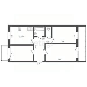 3-к квартира, вторичка, 70м2, 5/5 этаж