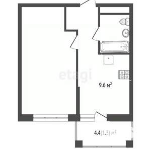 1-к квартира, вторичка, 31м2, 2/4 этаж