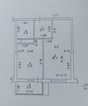 1-к квартира, сданный дом, 39м2, 5/14 этаж