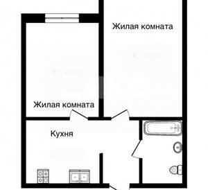 1-к квартира, вторичка, 47м2, 5/6 этаж