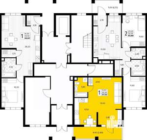 1-к квартира, вторичка, 37м2, 1/8 этаж