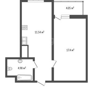 1-к квартира, вторичка, 39м2, 7/18 этаж