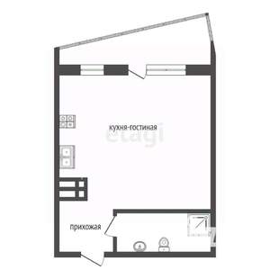 Студия квартира, вторичка, 33м2, 3/16 этаж