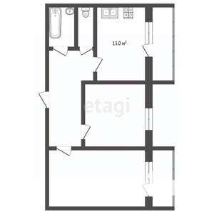 2-к квартира, вторичка, 57м2, 5/16 этаж