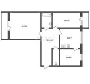 3-к квартира, вторичка, 74м2, 2/9 этаж