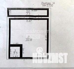 Студия квартира, вторичка, 36м2, 3/3 этаж