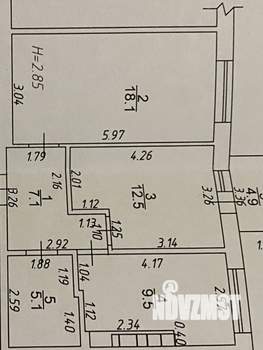 2-к квартира, вторичка, 57м2, 5/7 этаж