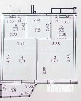 1-к квартира, вторичка, 48м2, 5/14 этаж
