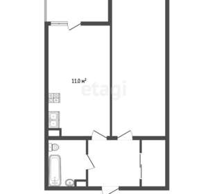 1-к квартира, вторичка, 47м2, 6/17 этаж
