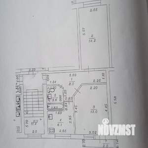 2-к квартира, вторичка, 47м2, 5/5 этаж