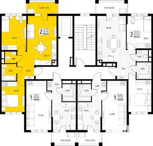 2-к квартира, вторичка, 56м2, 5/8 этаж