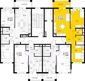 2-к квартира, вторичка, 56м2, 6/8 этаж