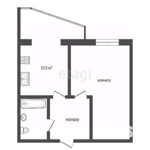 1-к квартира, вторичка, 40м2, 8/8 этаж