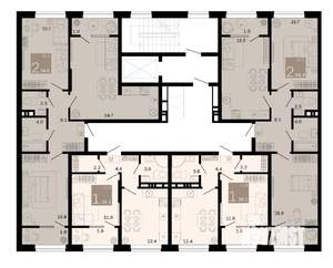 2-к квартира, вторичка, 68м2, 4/8 этаж