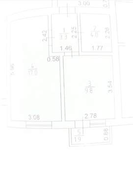 1-к квартира, вторичка, 35м2, 4/4 этаж