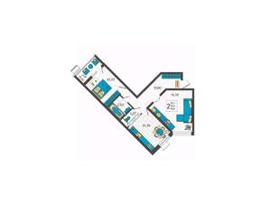 2-к квартира, вторичка, 54м2, 3/9 этаж