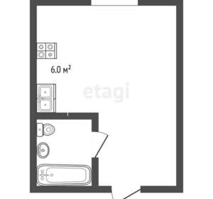 Студия квартира, вторичка, 24м2, 2/16 этаж