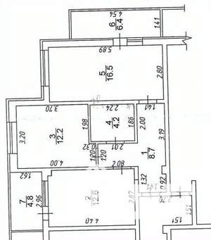2-к квартира, вторичка, 64м2, 5/7 этаж