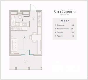 Студия квартира, вторичка, 40м2, 1/10 этаж