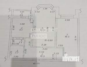 2-к квартира, вторичка, 63м2, 6/9 этаж