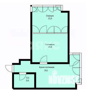 2-к квартира, вторичка, 49м2, 6/7 этаж