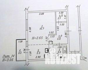 1-к квартира, вторичка, 32м2, 1/6 этаж