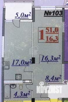 1-к квартира, вторичка, 51м2, 11/13 этаж